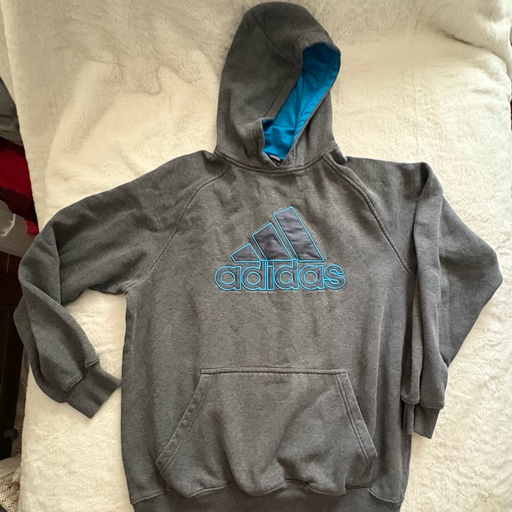WINTER SALE ** Adidas Gray and Blue Hoodie